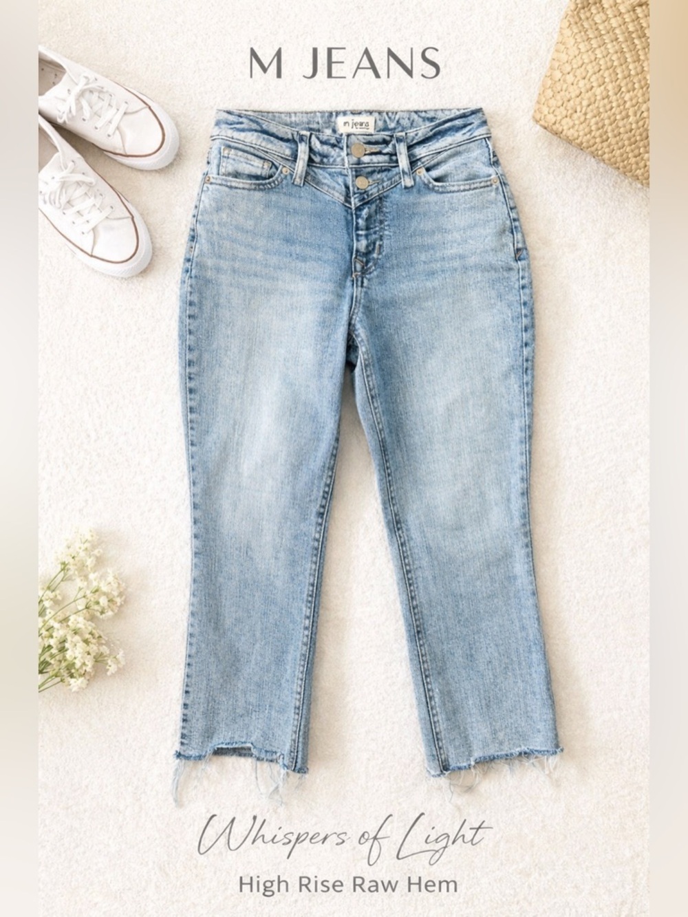 M Jeans by Maurices High Rise Raw Hem Crop Jeans Size 4 / 28